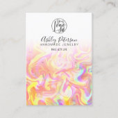 Carte De Visite Logo de bijoux en marbre arc-en-ciel clair (Devant)