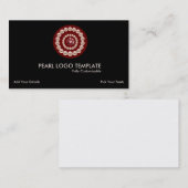 Carte De Visite Logo de bijoux et perles rouges - Perles de cultur (Devant / Derrière)