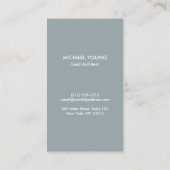 Carte De Visite Logo de blocs architecturaux modernes Blanc/Ardois (Dos)