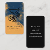 Carte De Visite Logo de boisson Cocktail Martini (Devant / Derrière)