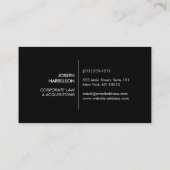 Carte De Visite LOGO DE BOÎTE D'OR avec VOTRE INITIAL/MONOGRAMME e (Dos)