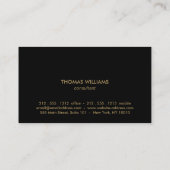 CARTE DE VISITE LOGO DE BOÎTE D'OR MODERNE ET SIMPLE SUR BLANC (Dos)