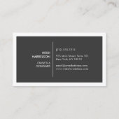 CARTE DE VISITE LOGO DE BOÎTE MODERNE ET SIMPLE AVEC VOTRE INITIAL (Dos)