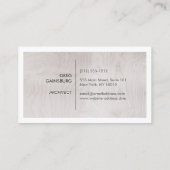 CARTE DE VISITE LOGO DE BOÎTE MODERNE ET SIMPLE SUR GRAY WOODGRAIN (Dos)