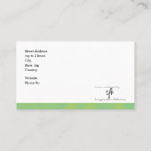 Carte De Visite Logo De Bordure De Concombre Sans Poids Std. Perso (Dos)