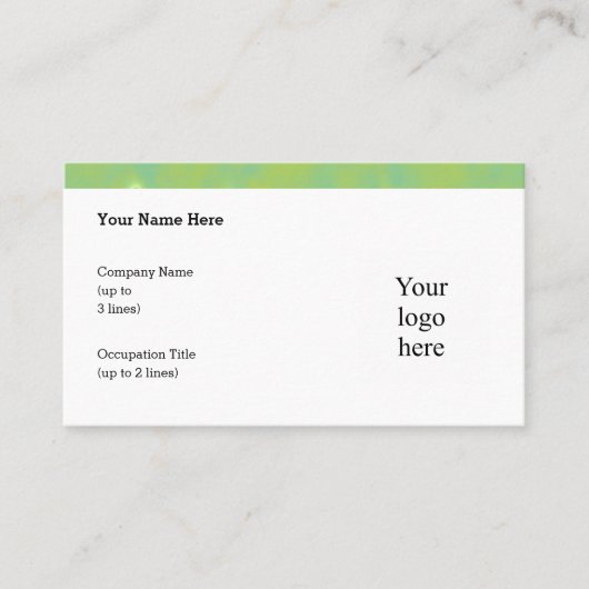 Carte De Visite Logo De Bordure De Concombre Sans Poids Std. Perso (Devant)