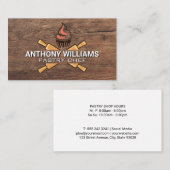 Carte De Visite Logo de boulangerie | Bois (Devant / Derrière)