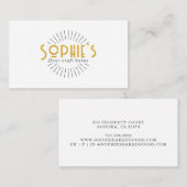 Carte De Visite Logo de boulangerie Gold White (Devant / Derrière)