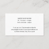 Carte De Visite Logo de boulangerie | pains (Dos)