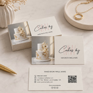 Carte De Visite Logo de boulangerie personnalisé avec monogramme Q