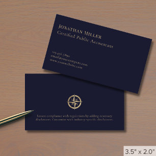 Carte De Visite Logo de boussole professionnelle simple