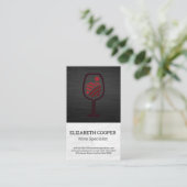 Carte De Visite Logo de bouteille de vin | Dégustations (Debout devant)