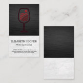 Carte De Visite Logo de bouteille de vin | Dégustations (Devant / Derrière)