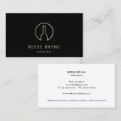 Carte De Visite Logo de bouteille de vin noir sommelier (Devant / Derrière)