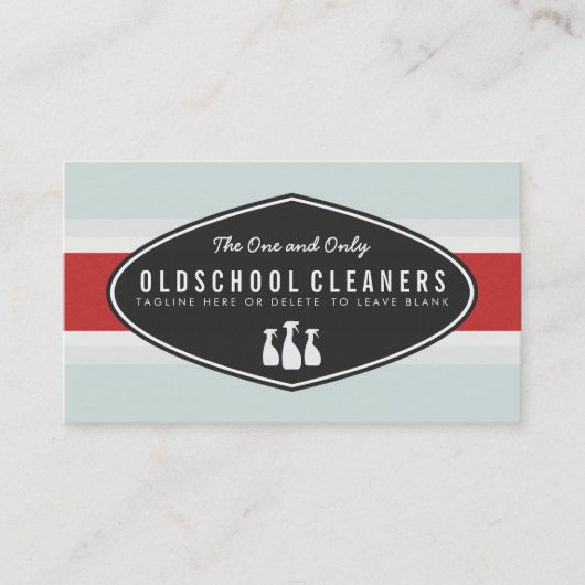 Carte De Visite Logo de bouteille Retro Cleaning Business Spray (Devant)