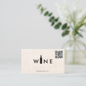 Carte De Visite Logo de bouteilles de vin | Code QR (Debout devant)