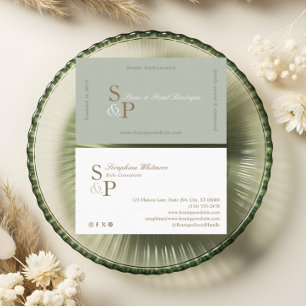 Carte De Visite Logo de boutique élégant minimal chic et sobre à m