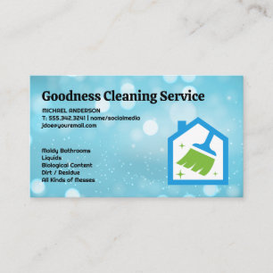 Carte De Visite Logo de Broom House   Services de nettoyage