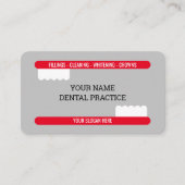 Carte De Visite Logo de brosse à dents rouge bureau professionnel  (Devant)