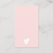 Carte De Visite Logo de brosse rose moderne frontière merci (Dos)