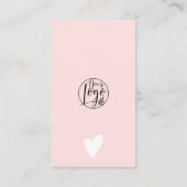 Carte De Visite Logo de brosse rose moderne Qr code merci (Dos)