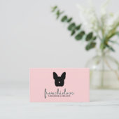 Carte De Visite Logo de bulldog simple animal de compagnie toilett (Debout devant)