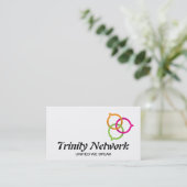 Carte De Visite Logo de bulle de parole de la Trinité (Debout devant)