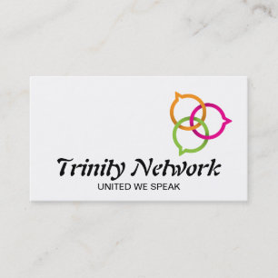 Carte De Visite Logo de bulle de parole de la Trinité