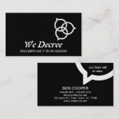 Carte De Visite Logo de bulle de parole Trinity (blanc) (Devant / Derrière)