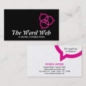 Carte De Visite Logo de bulle de parole Trinity (rose) (Devant / Derrière)