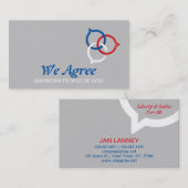 Carte De Visite Logo de bulle de parole Trinity (rouge, blanc et b (Devant / Derrière)