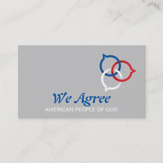 Carte De Visite Logo de bulle de parole Trinity (rouge, blanc et b (Devant)