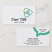Carte De Visite Logo de bulle de parole Trinity (verts) (Devant / Derrière)