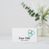 Carte De Visite Logo de bulle de parole Trinity (verts) (Debout devant)