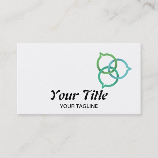 Carte De Visite Logo de bulle de parole Trinity (verts) (Devant)