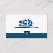 Carte De Visite Logo de bureau moderne Marine SEO Marketing QR Cod (Dos)