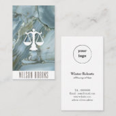 Carte De Visite Logo de cabinet d'avocats parties scintillant or m (Devant / Derrière)