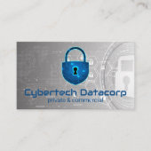Carte De Visite Logo de cadenas Cyber Tech | Securité (Devant)