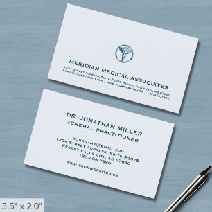 Carte De Visite Logo de Caduceus Médicale