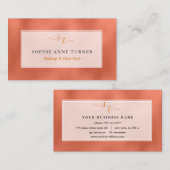 Carte De Visite Logo de calligraphie des initiales uniques Marque  (Devant / Derrière)