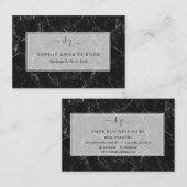 Carte De Visite Logo de calligraphie des initiales uniques Marque (Devant / Derrière)