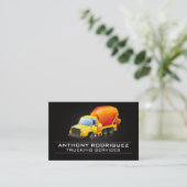 Carte De Visite Logo de camion ciment | véhicule de construction (Debout devant)