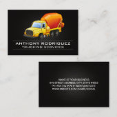 Carte De Visite Logo de camion ciment | véhicule de construction (Devant / Derrière)