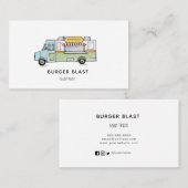 Carte De Visite Logo de camion de nourriture mignon (Devant / Derrière)