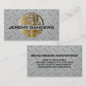 Carte De Visite Logo de camion métal d'or | Acier (Devant / Derrière)