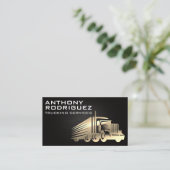 Carte De Visite Logo de camion semi-or (Debout devant)