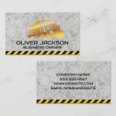 Carte De Visite Logo de camion semi-or | Construction | Béton (Devant / Derrière)