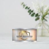 Carte De Visite Logo de camion semi-or | Métallurgique (Debout devant)