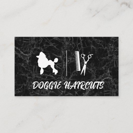 Carte De Visite Logo de canicules | Comb | Ciseaux (Devant)