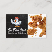 Carte De Visite Logo de caractères de poulet | Poulet frit (Devant)